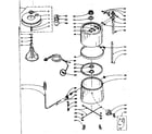 Kenmore 1105802400 tub, basket, and agitator diagram