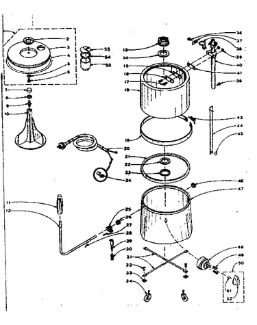 Tub, basket, and agitator