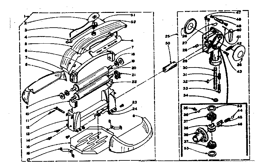 WRINGER AND WRINGER GEAR CASE ASSEMBLY