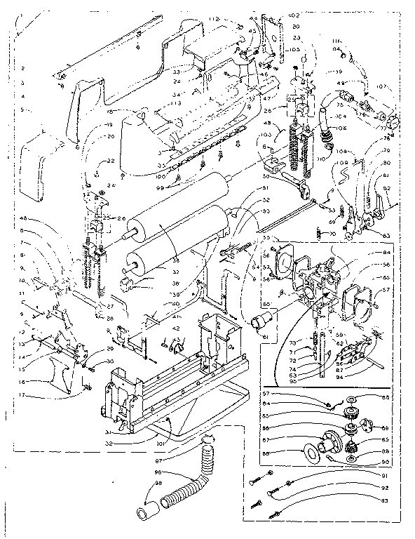 WRINGER AND WRINGER GEAR CASE ASSEMBLY