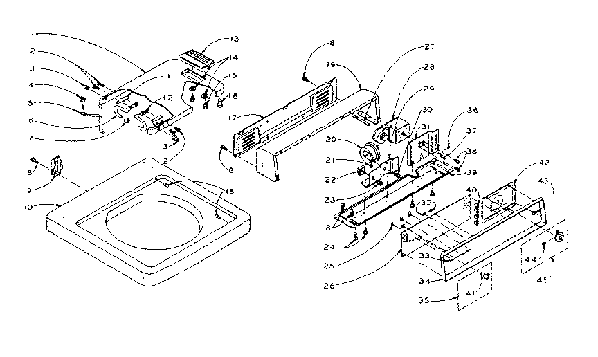Top and console assembly