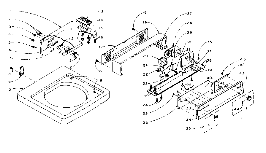 Top and console assembly