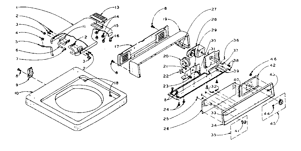 TOP AND CONSOLE ASSEMBLY