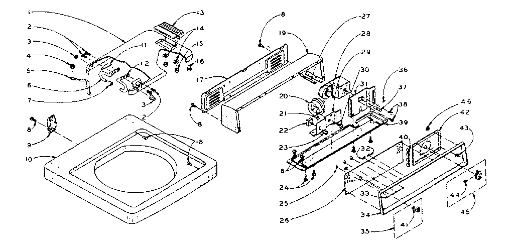 Top and console assembly