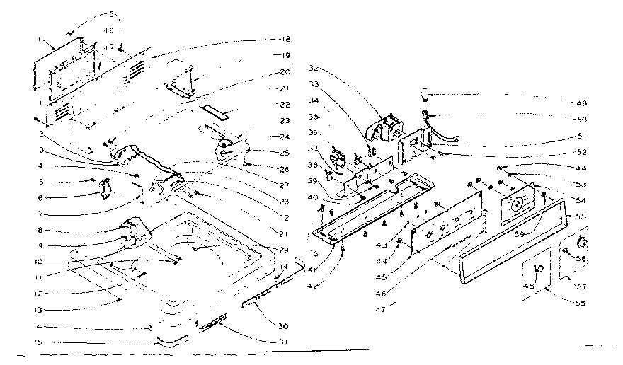 Machine top assembly
