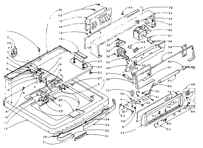 Machine top assembly