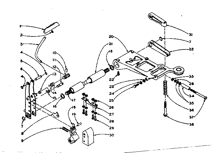 Shoe pressure arm and anchor assembly