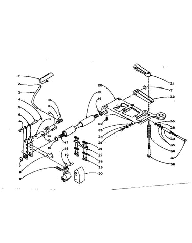 Shoe pressure arm and anchor assembly