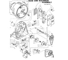 Kenmore 1105807801 base and bulkhead assembly diagram