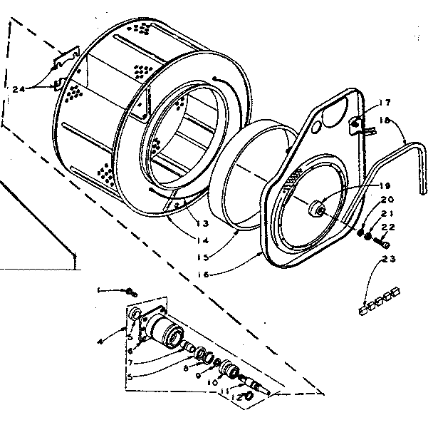 Cylinder and hub