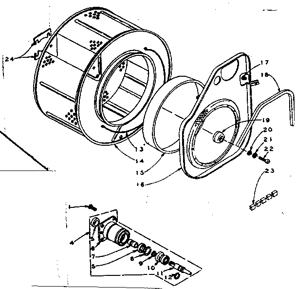 Cylinder and hub