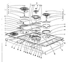 Kenmore 10143810 cook top section diagram