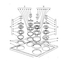 Kenmore 101912590 cook top section diagram