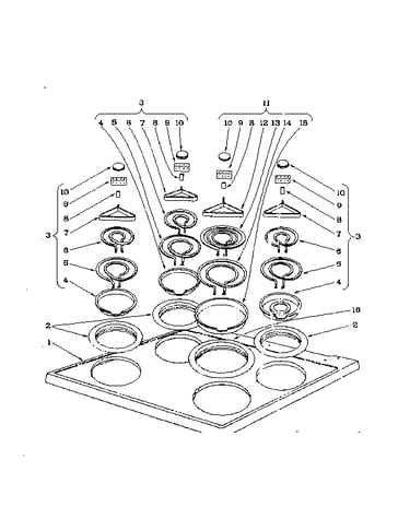 Cook top section