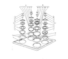 Kenmore 101912600 cook top section diagram