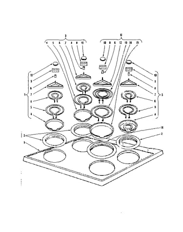 Cook top section