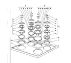 Kenmore 101916590 cook top section diagram