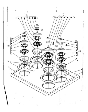 Cook top section