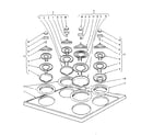 Kenmore 101916600 cook top section diagram