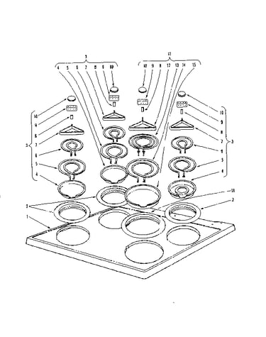 Cook top section
