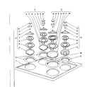 Kenmore 101918582 cook top section diagram
