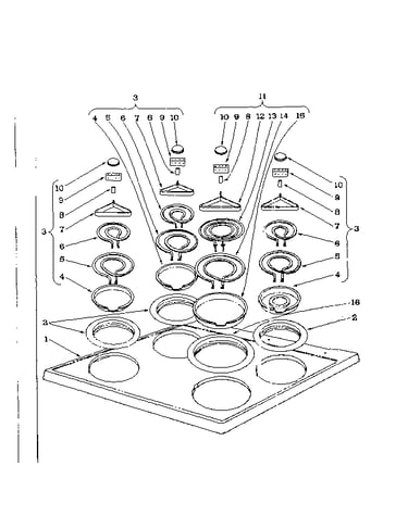 Cook top section