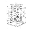 Kenmore 101918590 cook top section diagram
