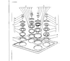 Kenmore 101918599 cook top section diagram