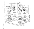 Kenmore 101918600 cook top section diagram