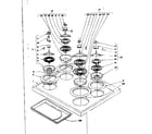 Kenmore 101919582 cook top section diagram