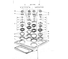 Kenmore 101919590 cook top section diagram