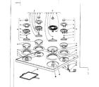 Kenmore 101921600 cook top section diagram