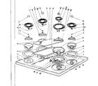 Kenmore 101922600 cook top section diagram