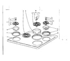 Kenmore 101930620 cook top section diagram