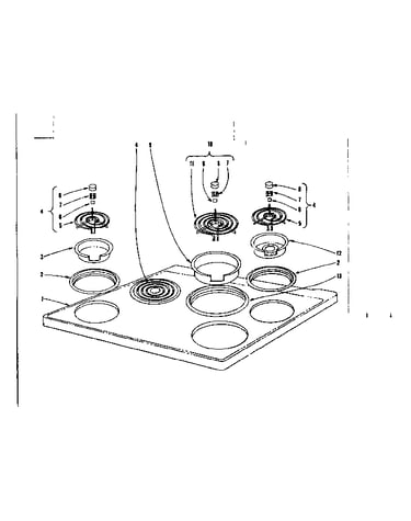 Cook top section
