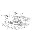Cook top and backguard section
