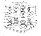 Kenmore 101932620 cook top section diagram