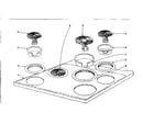 Kenmore 101932621 cook top section diagram