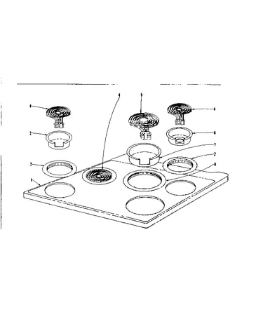 Cook top section