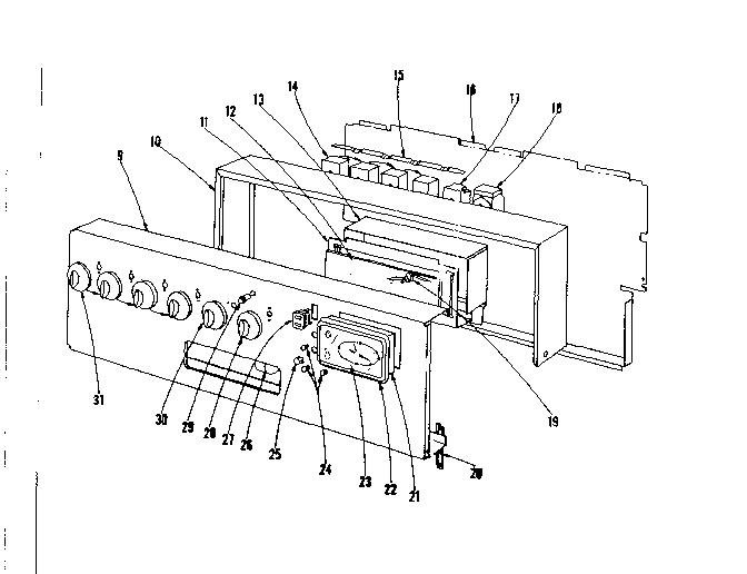 Cook top section