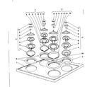 Kenmore 101933590 cook top section diagram