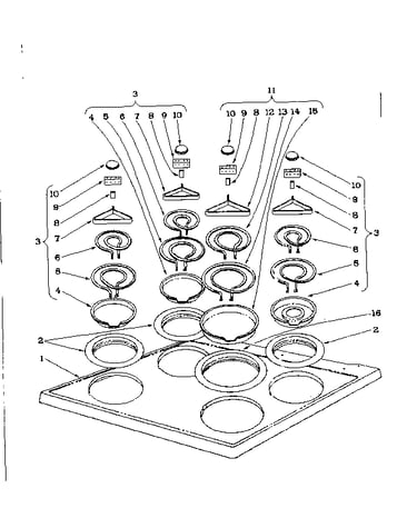 Cook top section