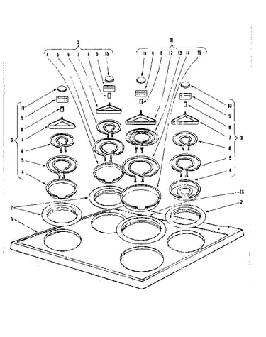 Cook top section