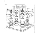 Kenmore 101933610 cook top section diagram