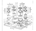 Kenmore 101935600 cook top section diagram