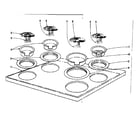 Kenmore 101935620 cook top section diagram