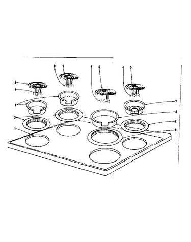 Cook top section