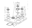 Kenmore 101936620 cook top section diagram