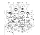 Kenmore 101937590 cook top section diagram