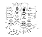 Kenmore 101938610 cook top section diagram